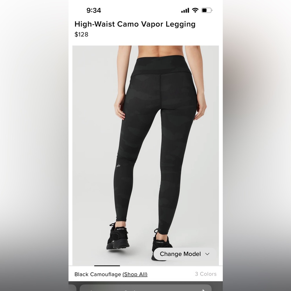 High waist camo-vapor leggings